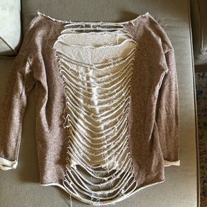 Boho ripped sweater